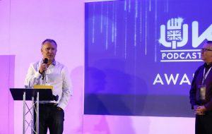 My somewhat unrehearsed acceptance speech at the UK podcast awards!