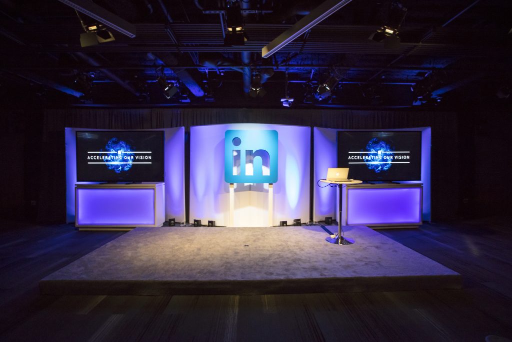 LinkedIn Press Event Stage Wide